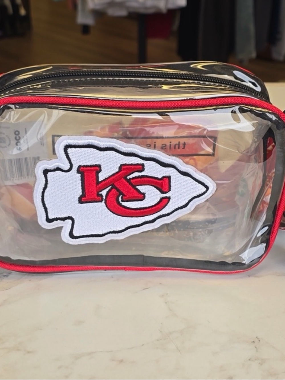 Kansas City Kids Clear Bag in Red